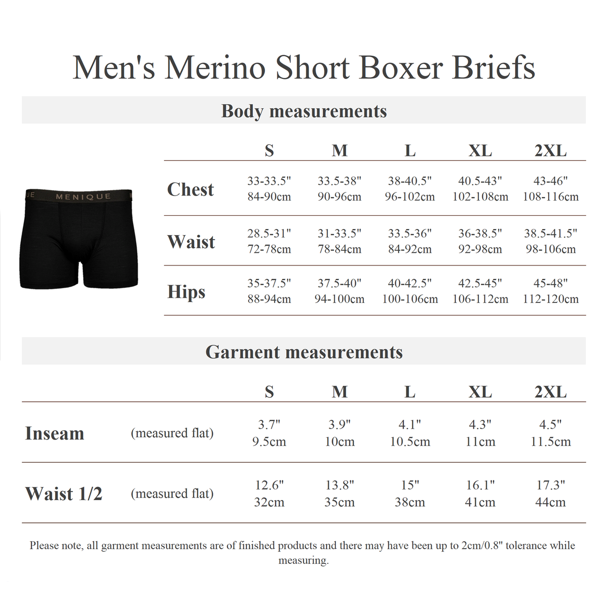 menique - Biancheria intima da uomo – boxer in 100% merino