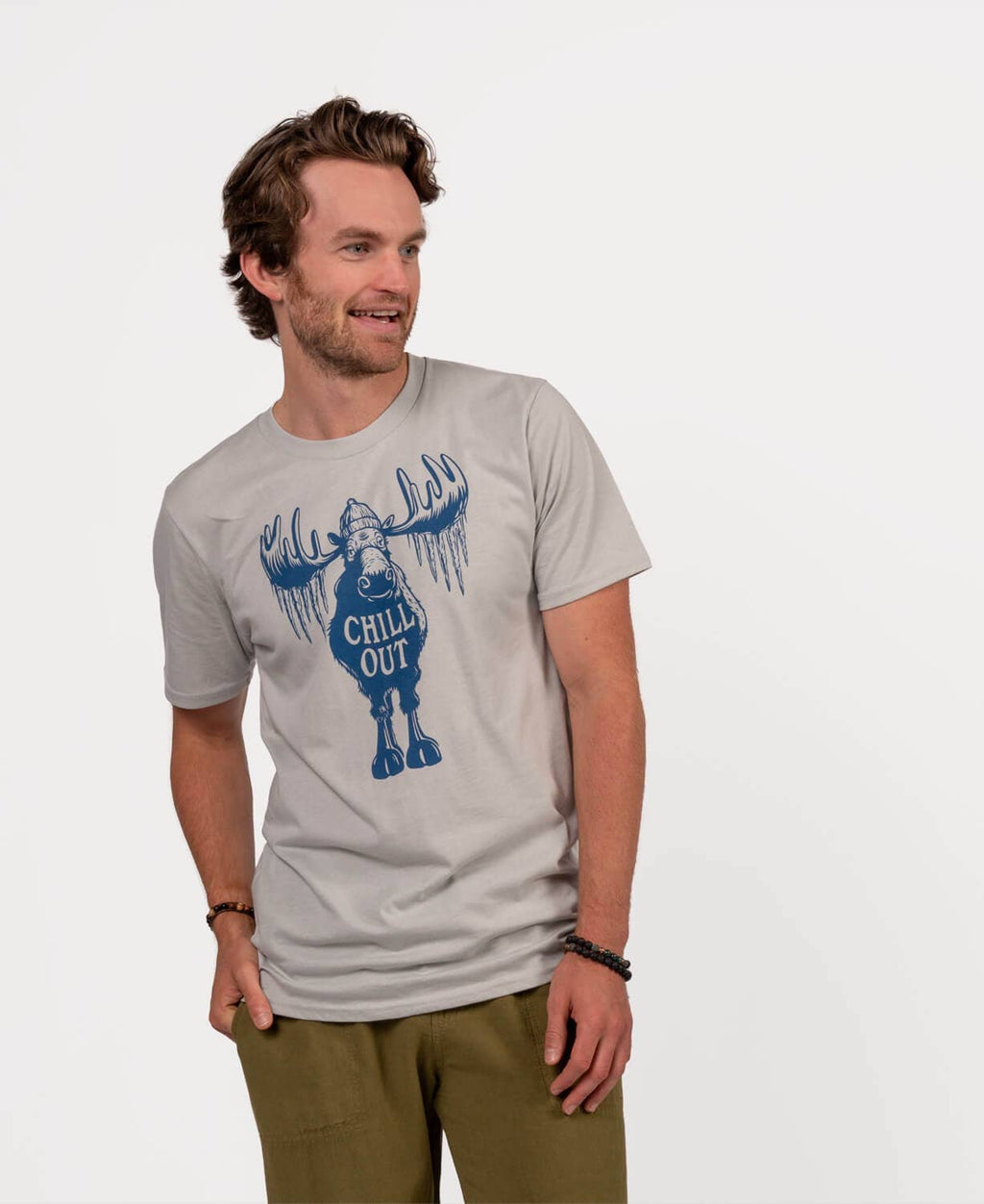Soul Flower - T-shirt Chill Out Moose - Unisex - Argento