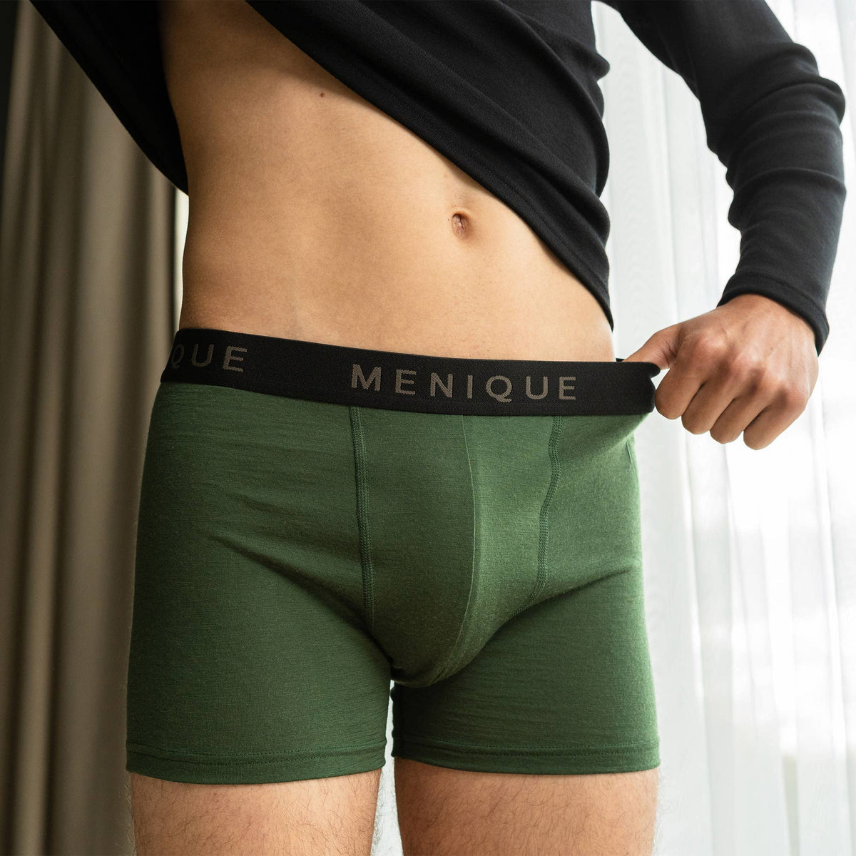 menique - Biancheria intima da uomo – boxer in 100% merino